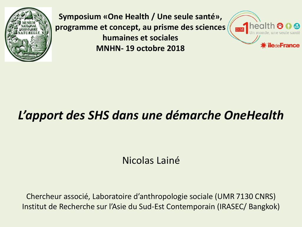 Lapport des SHS dans une démarche OneHealth ppt télécharger